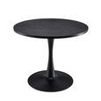 Celeste Dining Table - 90cm - 2 Seater - Round - Black - Wood and Metal