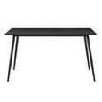 Horizon Dining Table - 140cm - 4 Seater - Black - Wood and Metal