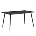 Horizon Dining Table - 140cm - 4 Seater - Black - Wood and Metal
