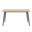 Horizon Dining Table - 140cm - 4 Seater - Oak and Black - Wood and Metal