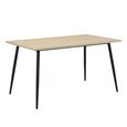 Horizon Dining Table - 140cm - 4 Seater - Oak and Black - Wood and Metal