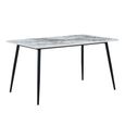 Horizon Dining Table - 140cm - 4 Seater - Pandora and Black - Marble Effect and Metal