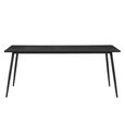 Horizon Dining Table - 180cm - 6 Seater - Black - Wood and Metal