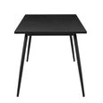 Horizon Dining Table - 180cm - 6 Seater - Black - Wood and Metal