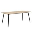 Horizon Dining Table - 180cm - 6 Seater - Oak and Black - Wood and Metal