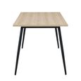 Horizon Dining Table - 180cm - 6 Seater - Oak and Black - Wood and Metal