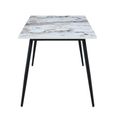 Horizon Dining Table - 180cm - 6 Seater - Pandora and Black - Marble Effect and Metal
