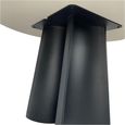 Rosemary Dining Table - 120cm - 4 Seater - Round - White and Black - Marble Effect and Metal