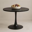 Celeste Dining Table - 90cm - 2 Seater - Round - Black - Wood and Metal