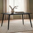 Horizon Dining Table - 180cm - 6 Seater - Black - Wood and Metal