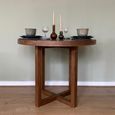 Iris Coffee Table - 90cm - 2 Seater - Round - Walnut - Wood