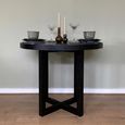 Iris Coffee Table - 90cm - 2 Seater - Round - Wenge Black - Wood