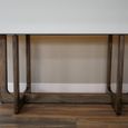 Dining Table - 180cm - 6 Seater - Glass and Rubber Wood