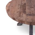 Bassano Dining Table - 136cm - 4 Seater - Round - Star Base - Natural and Black - Recycled Wood and Metal
