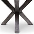 Bassano Dining Table - 136cm - 4 Seater - Round - Star Base - Natural and Black - Recycled Wood and Metal