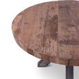 Bassano Dining Table - 160cm - 8 Seater - Round - Star Base - Natural and Black - Recycled Wood and Metal