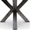 Bassano Dining Table - 160cm - 8 Seater - Round - Star Base - Natural and Black - Recycled Wood and Metal