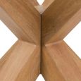 Clearance - Heaven Round Dining Table - 4 Seater - 119cm - Glass - with Oak Star Legs - FSS17393