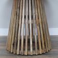 Dining Table - 120cm - 6 Seater - Round - Slatted Base - Rustic - Mango Wood