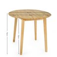 Coast Drop Leaf Dining Table - 55cm-90cm - 2-4 Seater - Round - Natural - Solid Wood