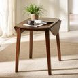 Coast Drop Leaf Dining Table - 55cm-90cm - 2-4 Seater - Round - Walnut - Solid Wood