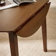 Coast Drop Leaf Dining Table - 55cm-90cm - 2-4 Seater - Round - Walnut - Solid Wood