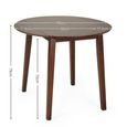 Coast Drop Leaf Dining Table - 55cm-90cm - 2-4 Seater - Round - Walnut - Solid Wood