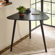 Athena Dining Table - 90.5cm - 3 Seater - Triangle - Black - Oak