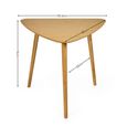 Athena Dining Table - 90.5cm - 3 Seater - Triangle - Natural - Oak