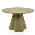 Fable Dining Table - 120cm - 6 Seater - Round - Pedestal Base - Green - Wood