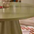 Fable Dining Table - 120cm - 6 Seater - Round - Pedestal Base - Green - Wood