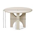 Thyra Dining Table - 120cm - 6 Seater - Round - Grey - Concrete Effect