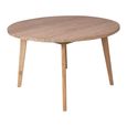 Hugo Dining Table - 160cm - 8 Seater - Round - Tapered Legs - Natural - Teak Wood