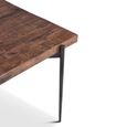Neil Industrial Dining Table - 180cm - 6 Seater - Brown and Black - Wood and Metal