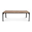 Sienna Industrial Dining Table - 240cm - 10 Seater - Natural and Black - Wood and Metal