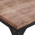 Sienna Industrial Dining Table - 240cm - 10 Seater - Natural and Black - Wood and Metal