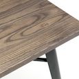 Grafton Dining Table - 80cm - 4 Seater - Square - Black - Elm Wood and Metal