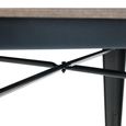 Grafton Dining Table - 80cm - 4 Seater - Square - Black - Elm Wood and Metal