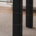Greenwich Dining Table - 150cm - 6 Seater - Black - Glass and Metal