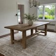 Carbon Refectory Dining Table - 300cm - 12 Seater - Natural - Pine Wood