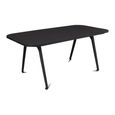 Adam Curved Dining Table - 180cm - 8 Seater - Black - Wooden