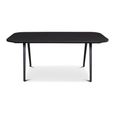 Adam Curved Dining Table - 180cm - 8 Seater - Black - Wooden