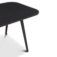 Adam Curved Dining Table - 180cm - 8 Seater - Black - Wooden