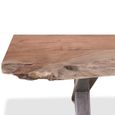 Belluno Industrial Dining Table - 300cm - 12 Seater - Live Edge - Cross Leg - Natural and Black - Acacia Wood and Metal