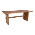 Byron Dining Table - 200cm - 8 Seater - Slatted Base - Brown - Teak Wood