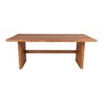 Byron Dining Table - 200cm - 8 Seater - Slatted Base - Brown - Teak Wood