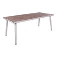 Jeff Dining Table - 220cm - 8 Seater - Tapered Legs - White Washed - Mango Wood