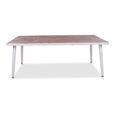 Jeff Dining Table - 220cm - 8 Seater - Tapered Legs - White Washed - Mango Wood