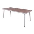 Jeff Dining Table - 220cm - 8 Seater - Tapered Legs - White Washed - Mango Wood