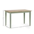 Linwood Dining Table - 114cm - 4 Seater - Natural and Sage Green Painted- Oak Effect